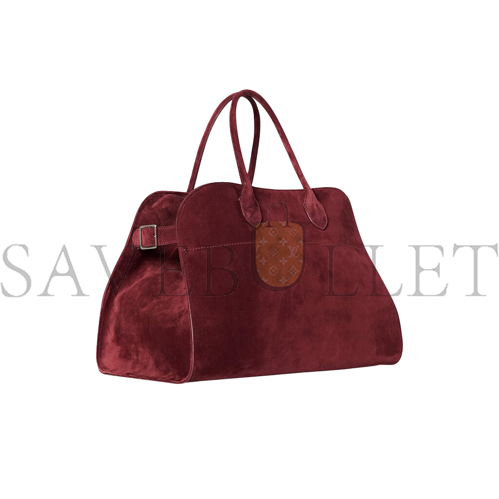 THE ROW  MARGAUX 15 TOP-HANDLE BAG IN SUEDE W1255L25PRTP (38*28*23cm)